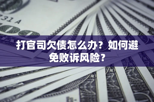 北京打官司欠债怎么办？如何避免败诉风险？